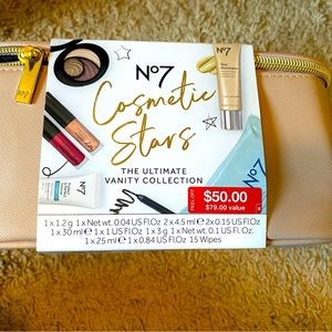 NEW!! SEALED! No 7 Cosmetic Stars Vanity Collection 8 PC SET WITH MAKEUP…